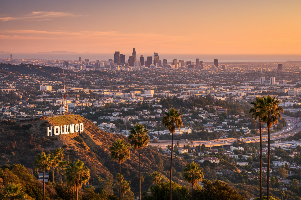 Los Angeles — Hollywood. Coastlines. California freedom.